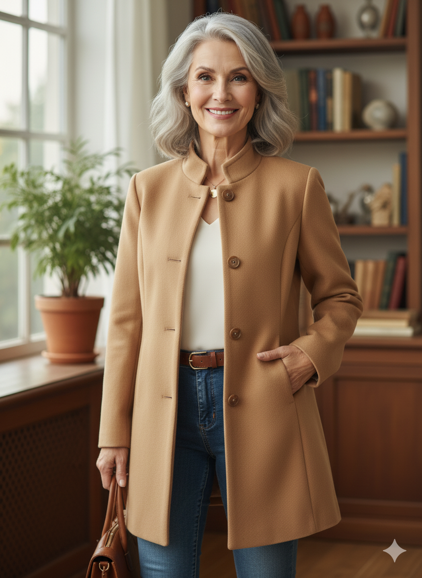 MaryAnne | Elegant Long Blazer-Style Jacket