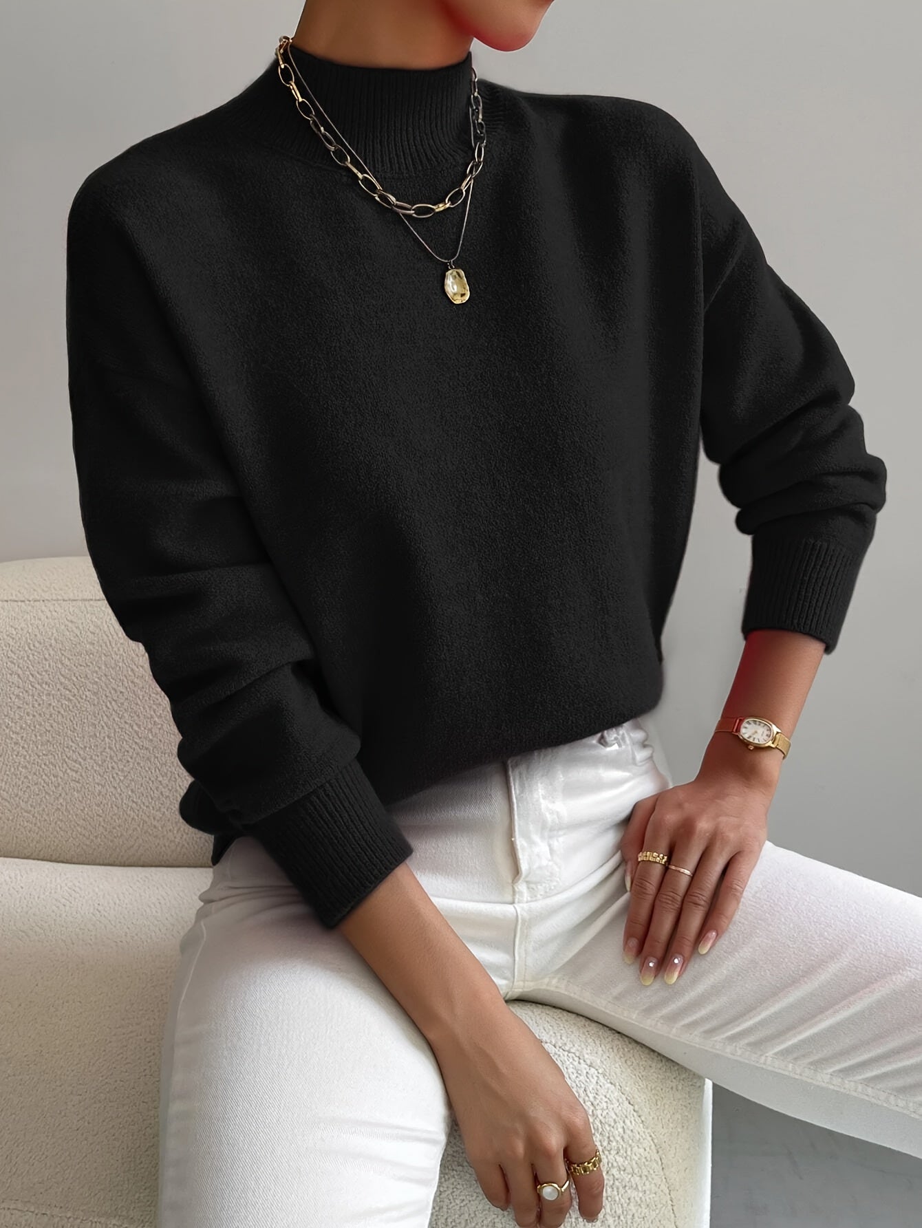 Maria™ | Elegant Soft-Touch Turtleneck
