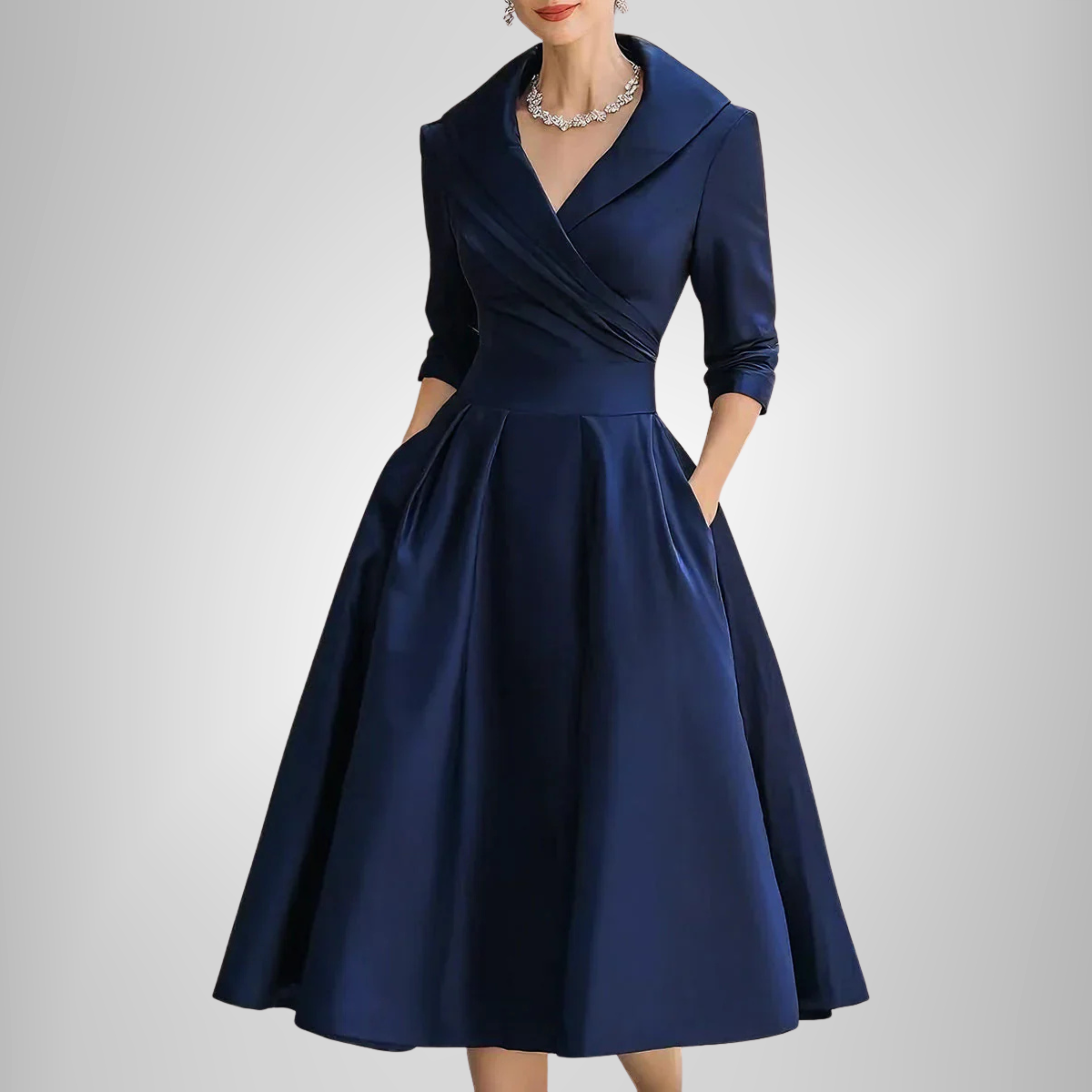 Clara | Satin Midi Dress