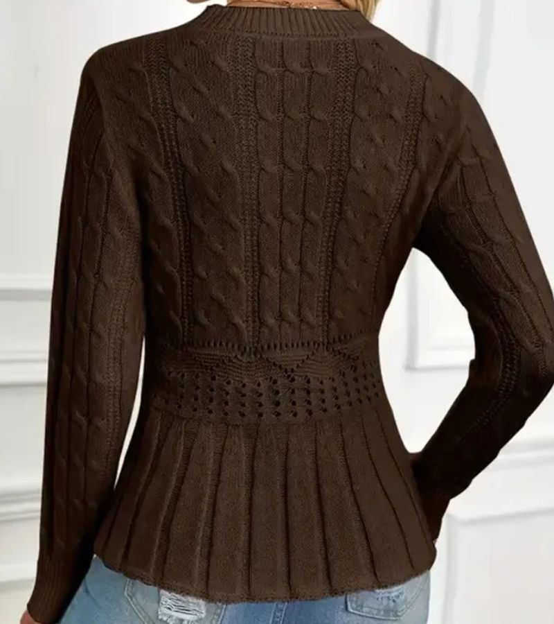 Alessia™ | Elegant Peplum Knit Sweater