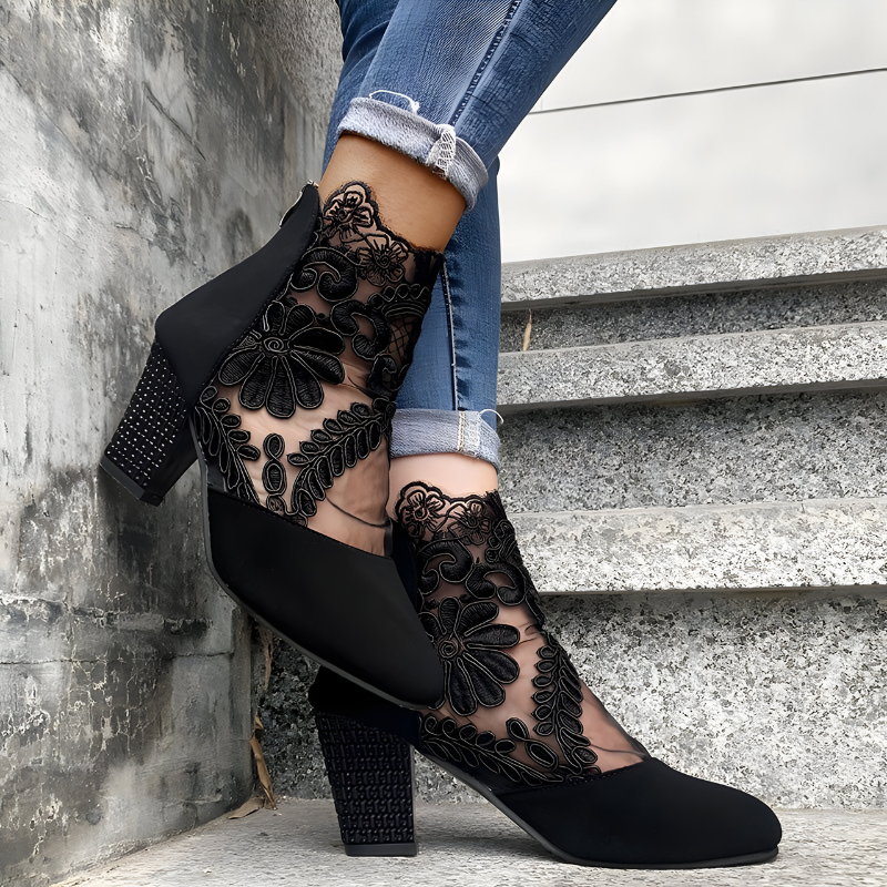 Norene™ | Elegant Lace Orthopedic Ankle Heels