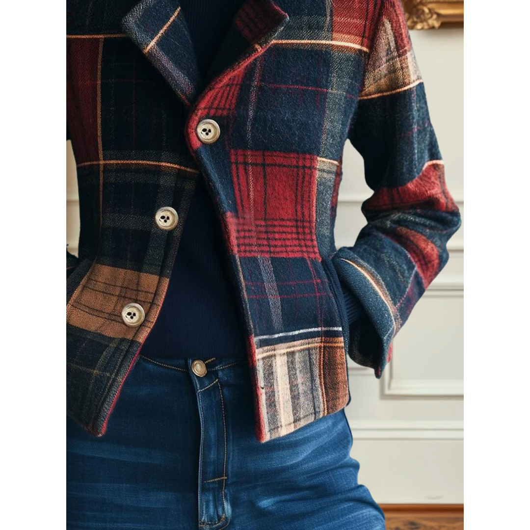 Noelle™ | Classic Plaid Wool Jacket