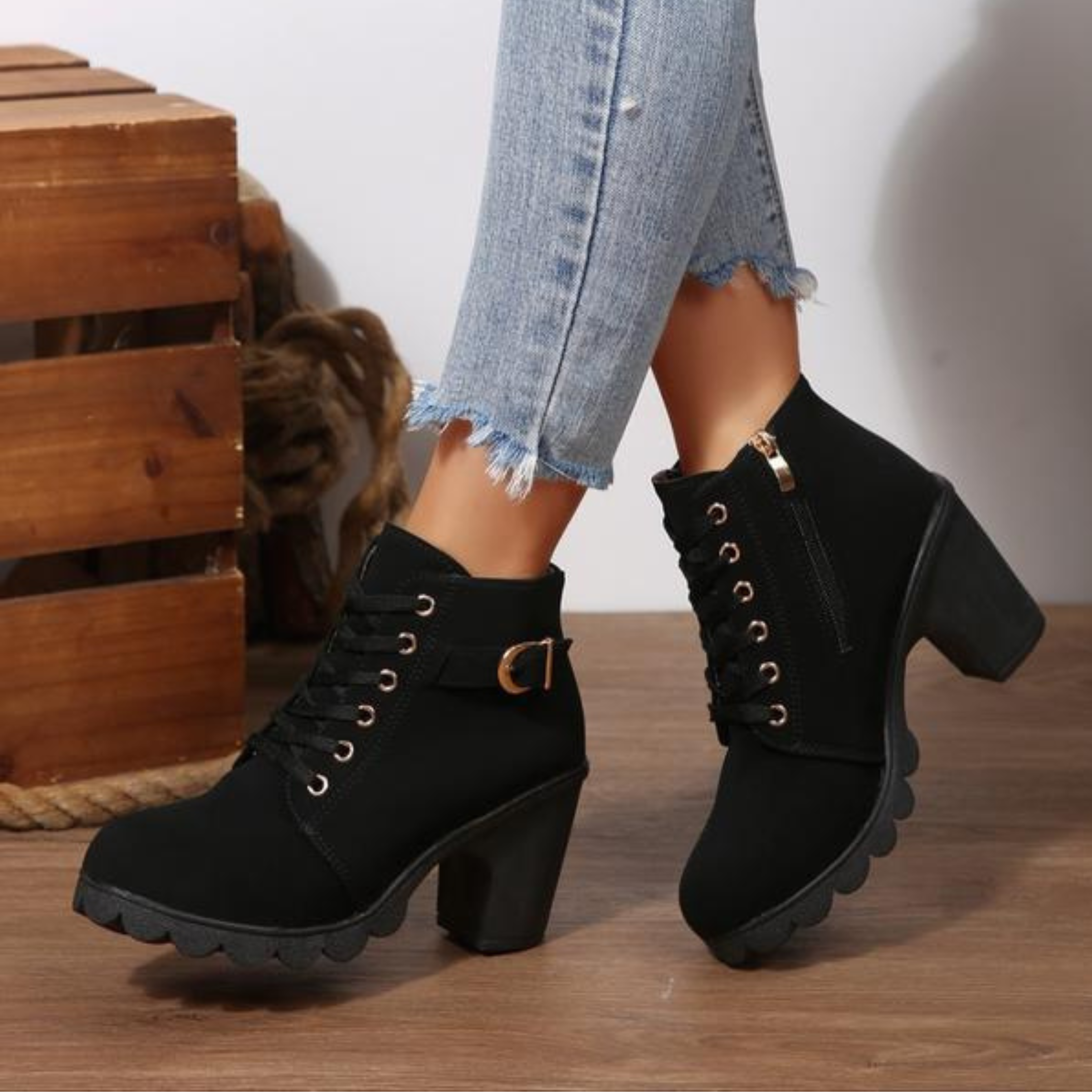 Nova™ | Elevated Lace-Up Ankle Boots