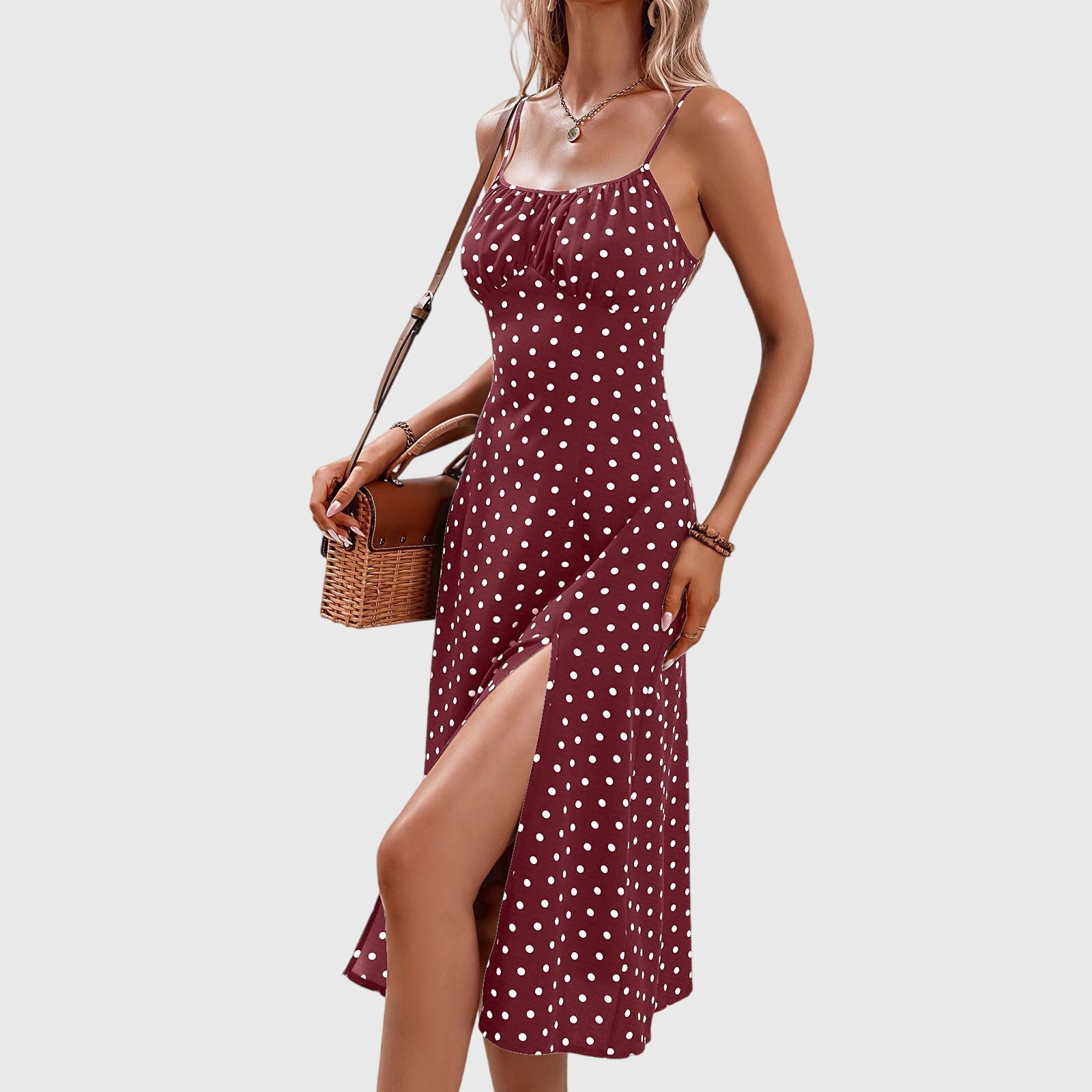Aprille – Polka Dot Midi Dress