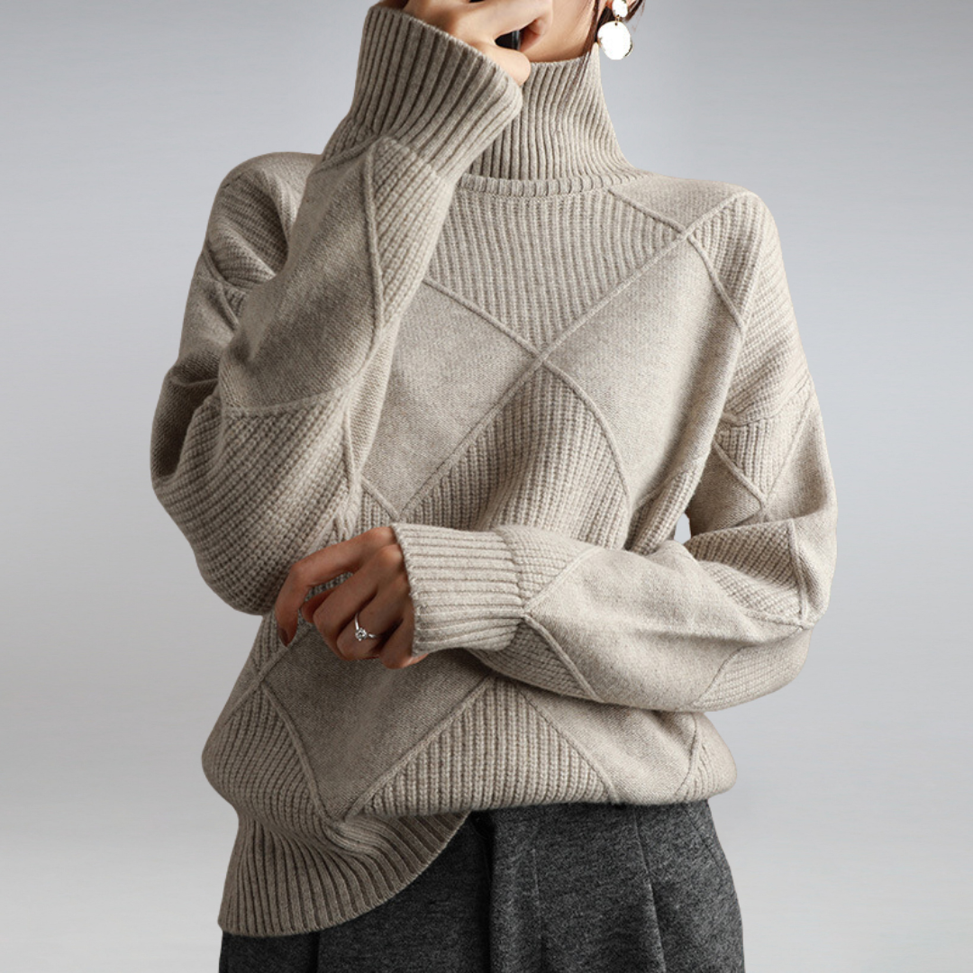 Céline | Textured Turtleneck Sweater