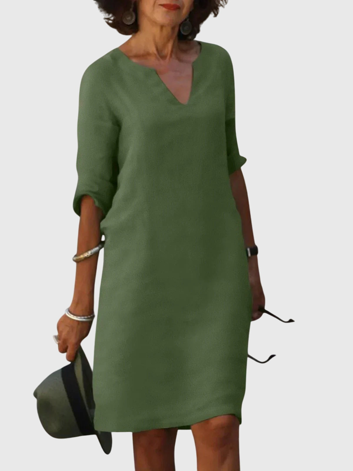 Chelsea - Casual V-Neck Dress