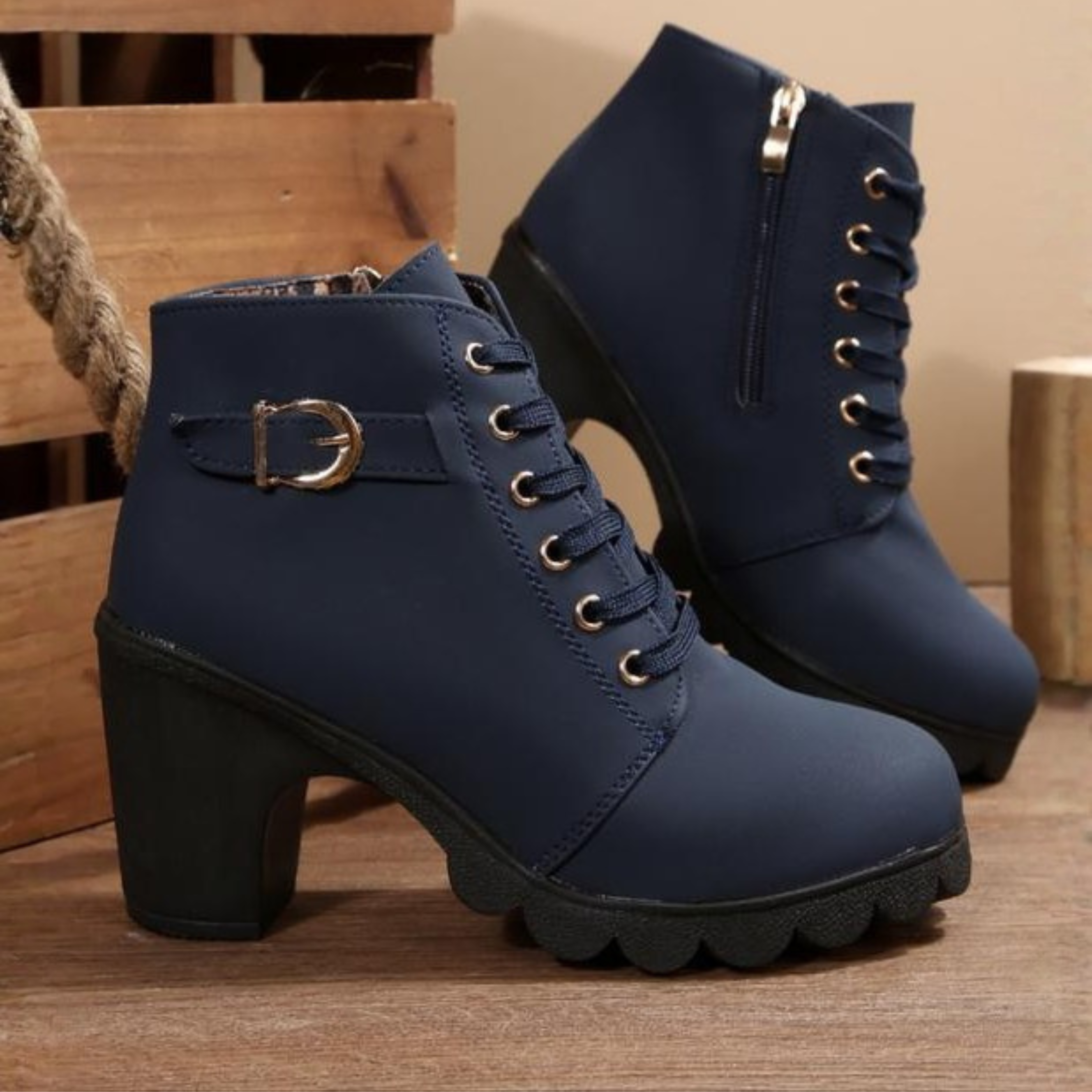 Nova™ | Elevated Lace-Up Ankle Boots