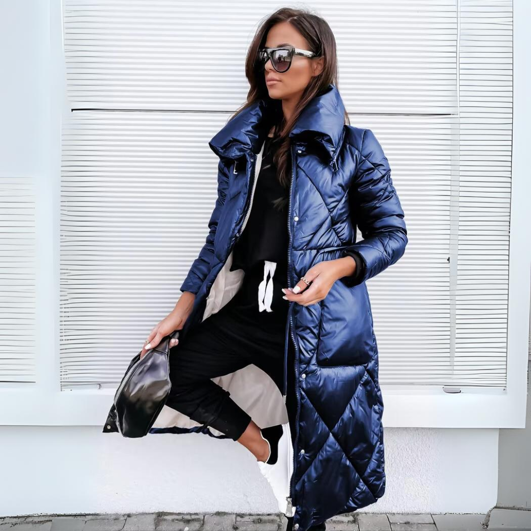 Lunori™ | Elsa Long Quilted Winter Coat