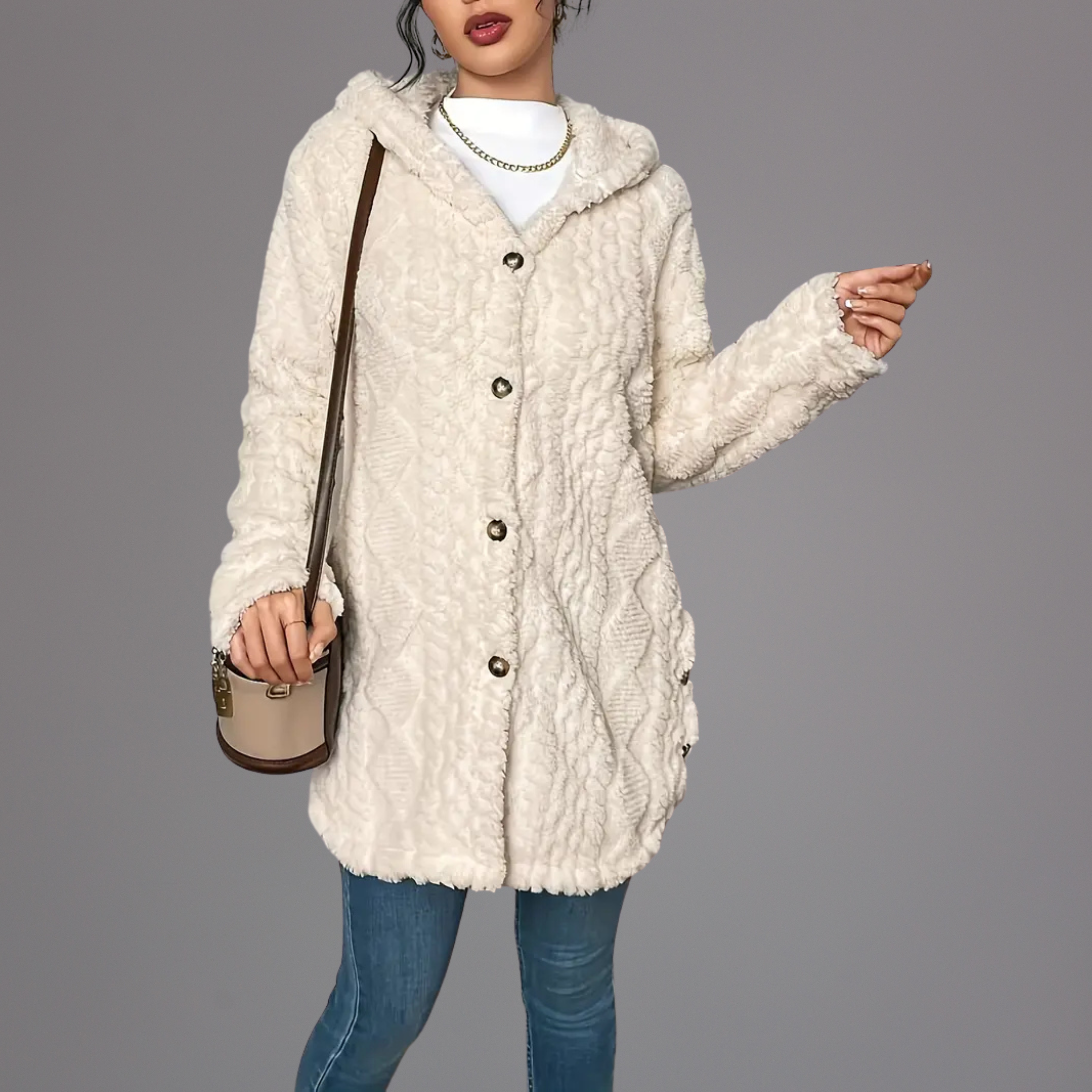 Cathal – Plush Hooded Cardigan