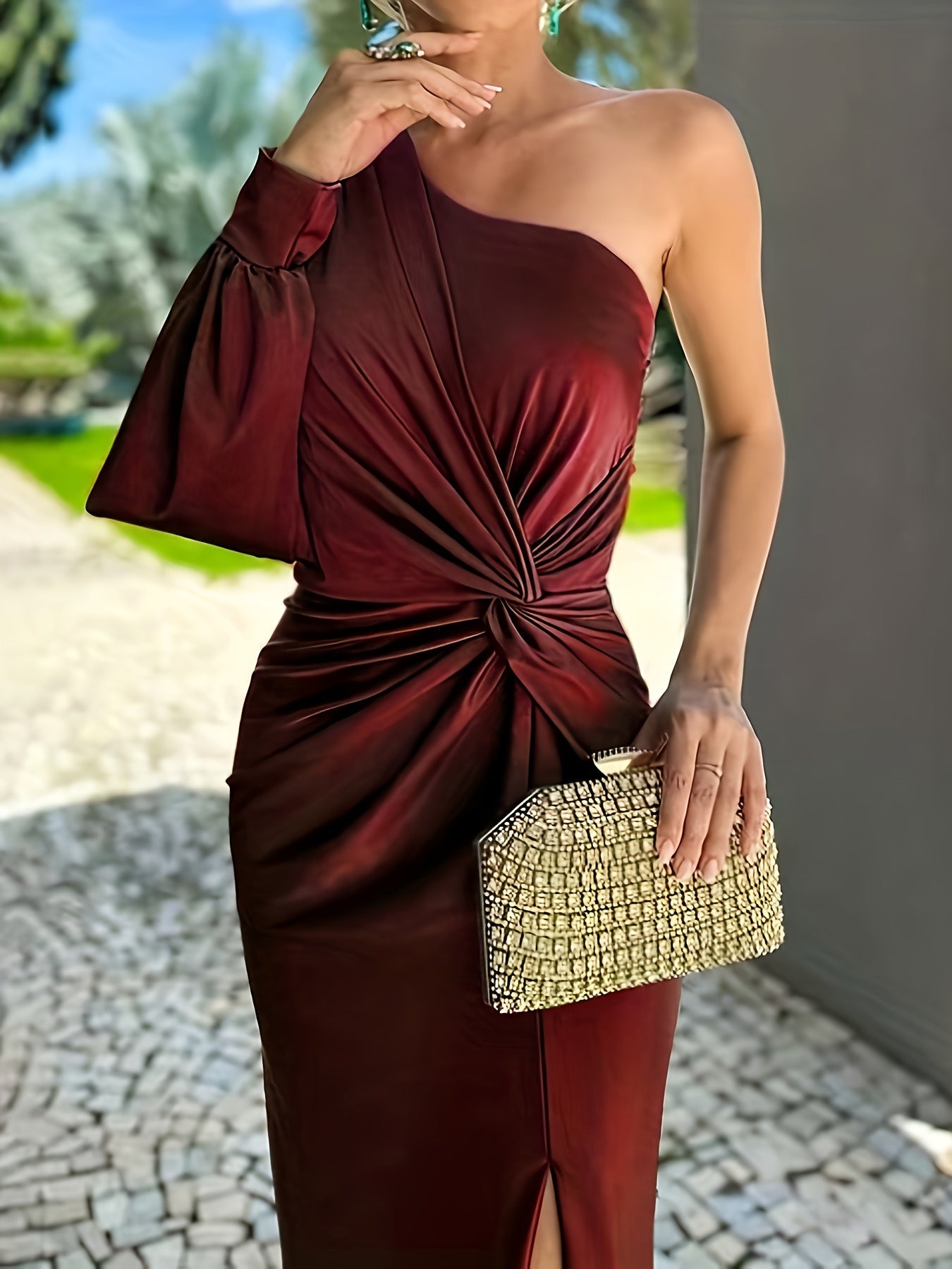Marseille™ | One-Shoulder Elegant Evening Gown