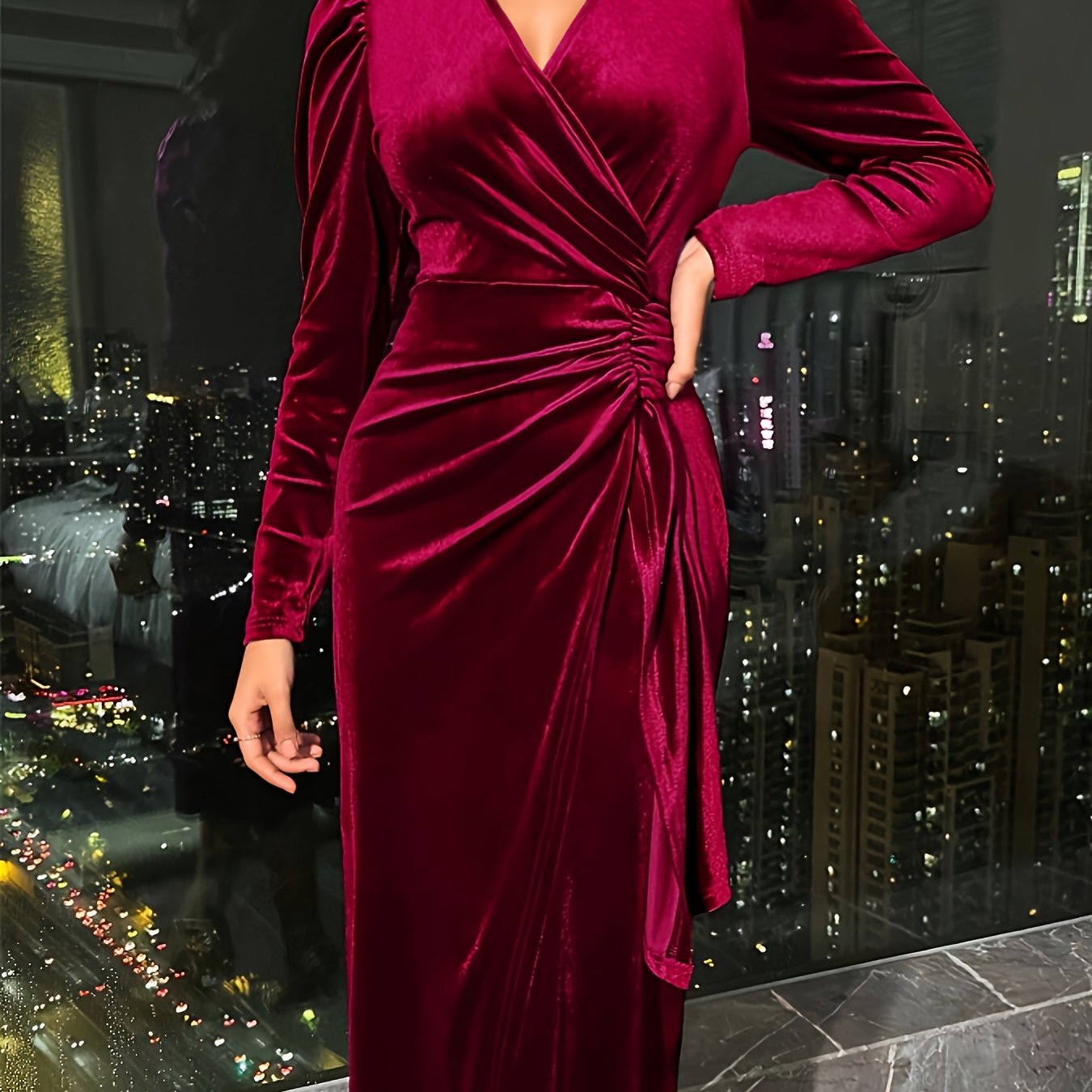Seraphina | Velvet Wrap Dress