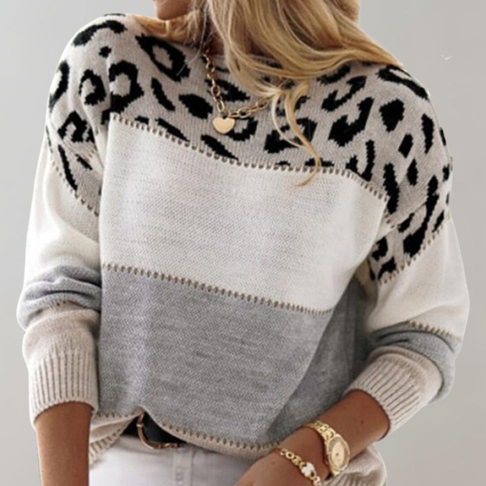 Niamh – Leopard Print Casual Sweater