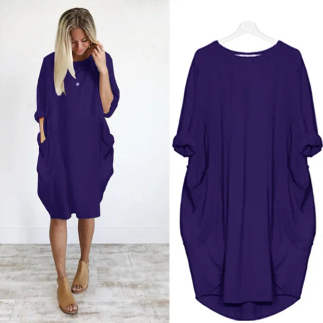 Erin - Rolled Sleeve Dress