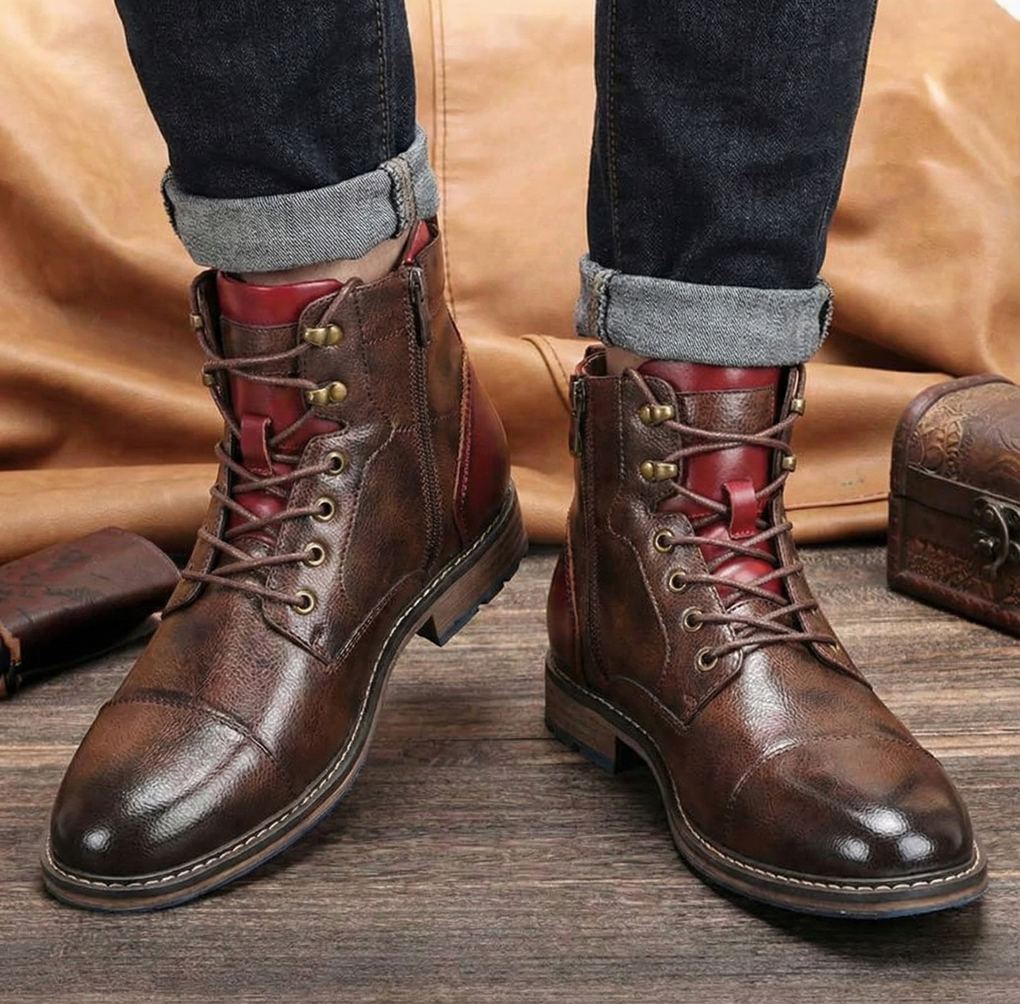 Miles | Heritage Lace-Up Leather Boots