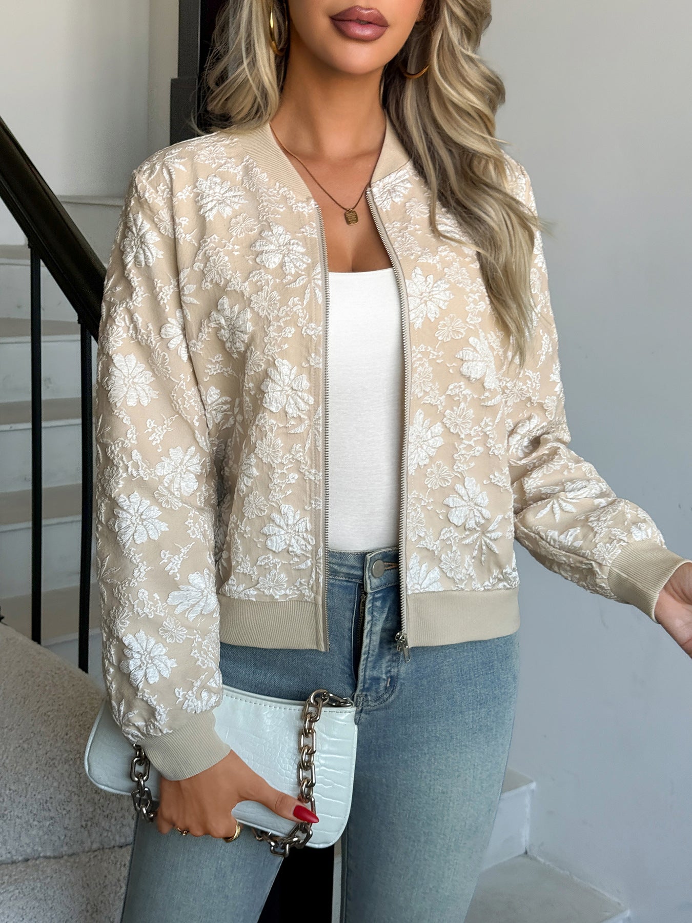 Doria – Embroidered Bomber Jacket