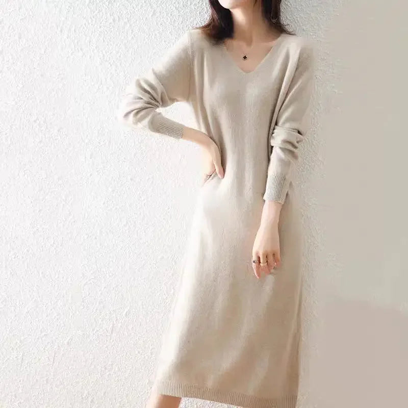 Hayden Luciana™ | Soft Wool-Blend Midi Dress