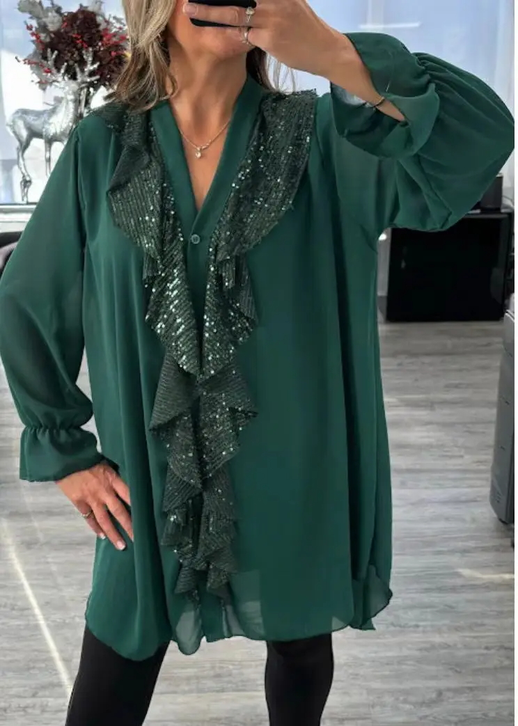 Lunara | Sparkle Ruffle Blouse