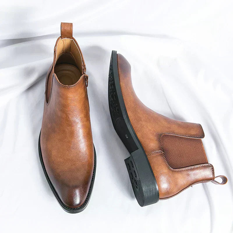 Cooper | Zippered Orthopaedic Leather Chelsea Boots