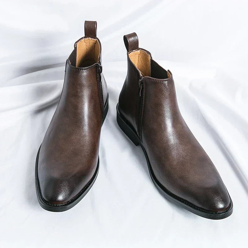 Cooper | Zippered Orthopaedic Leather Chelsea Boots