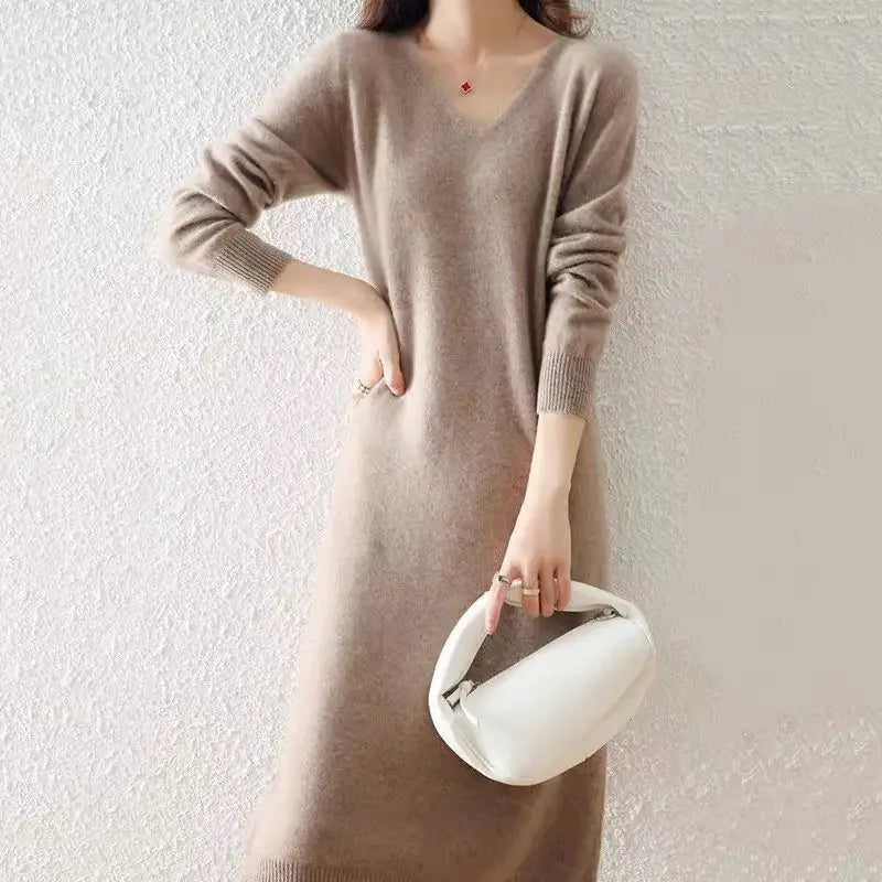 Hayden Luciana™ | Soft Wool-Blend Midi Dress