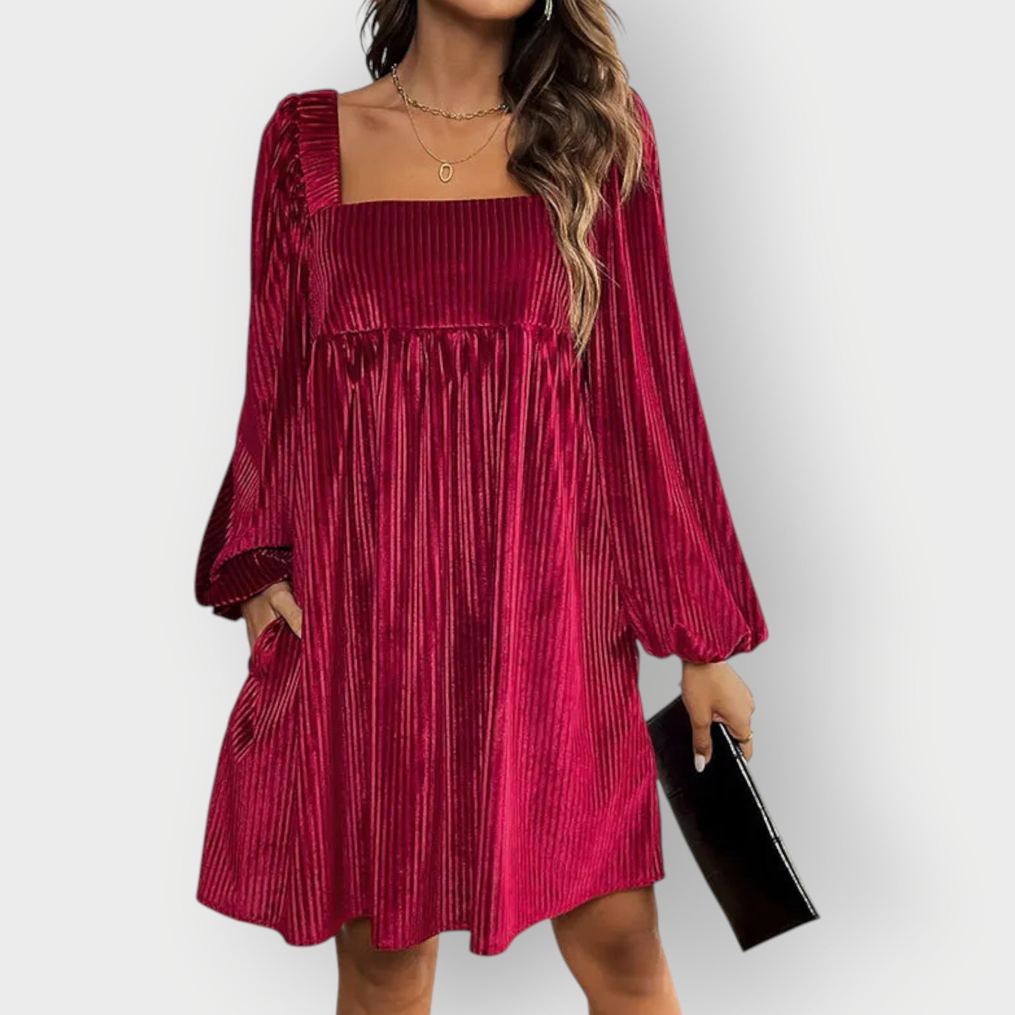 Micah - Velvet Chic Backless Square Dress