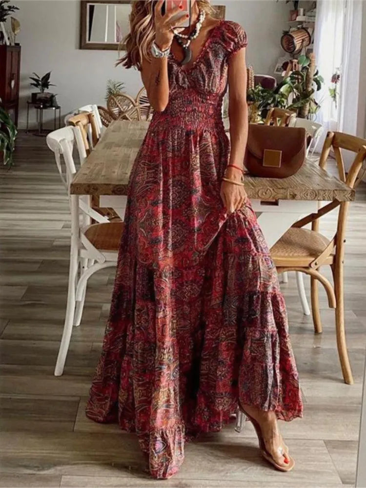 Kirsten - V-Neck Long Dress