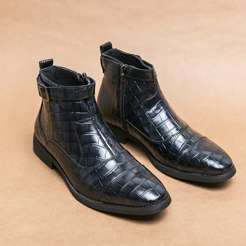 Baron | Buckled Orthopedic Leather Boots