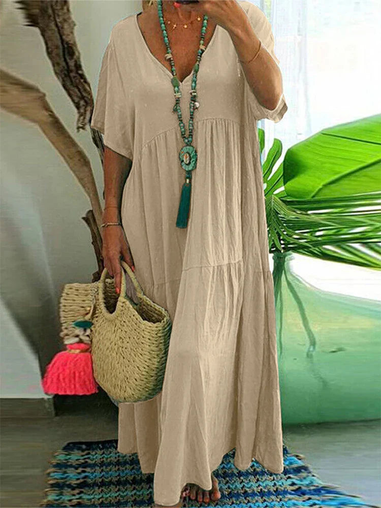 Lorna - Elegant Tummy Covering Maxi Dress