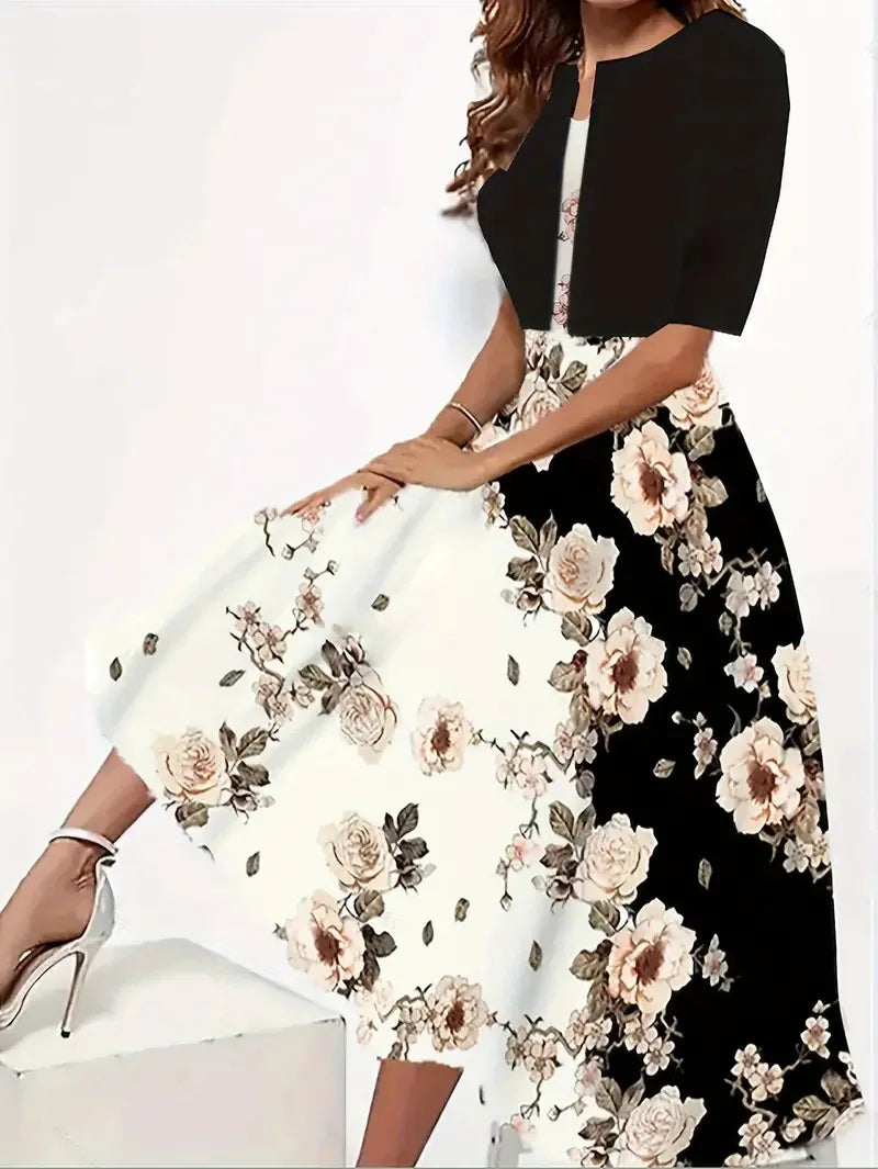 Emilie - Chic ladies summer midi dress with blazer