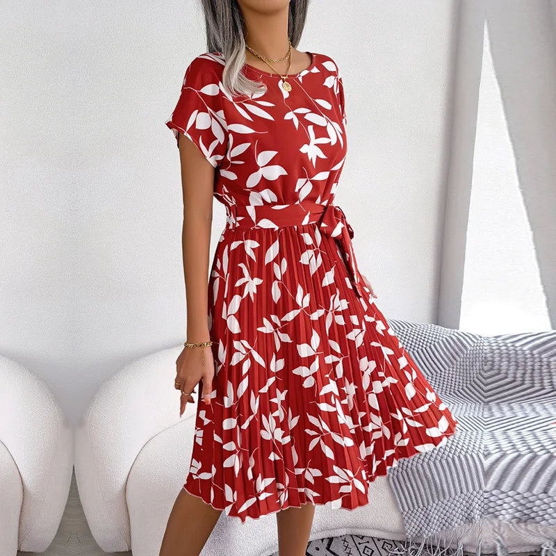 Zoe - Floral Print Wrap Midi Dress