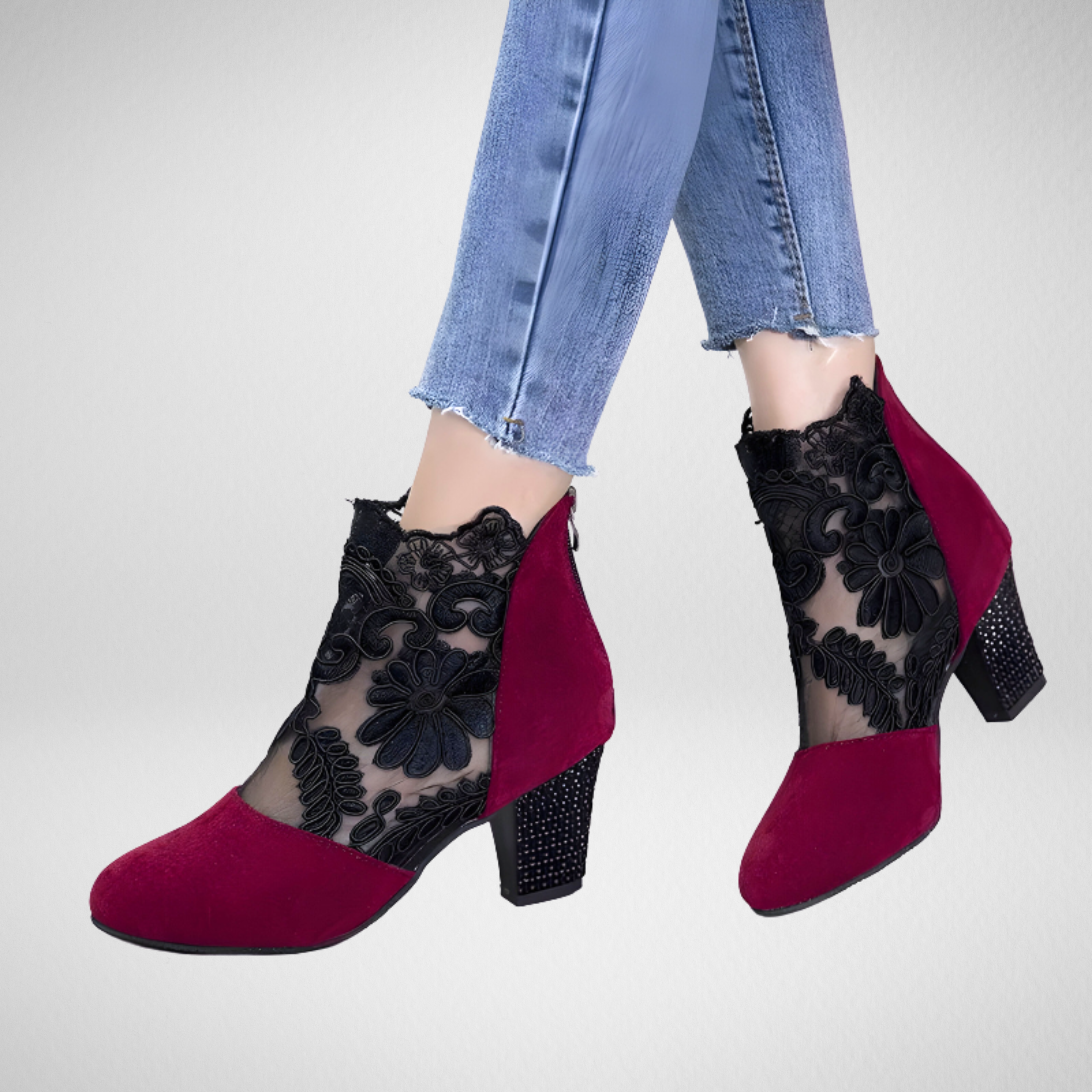 Norene™ | Elegant Lace Orthopedic Ankle Heels
