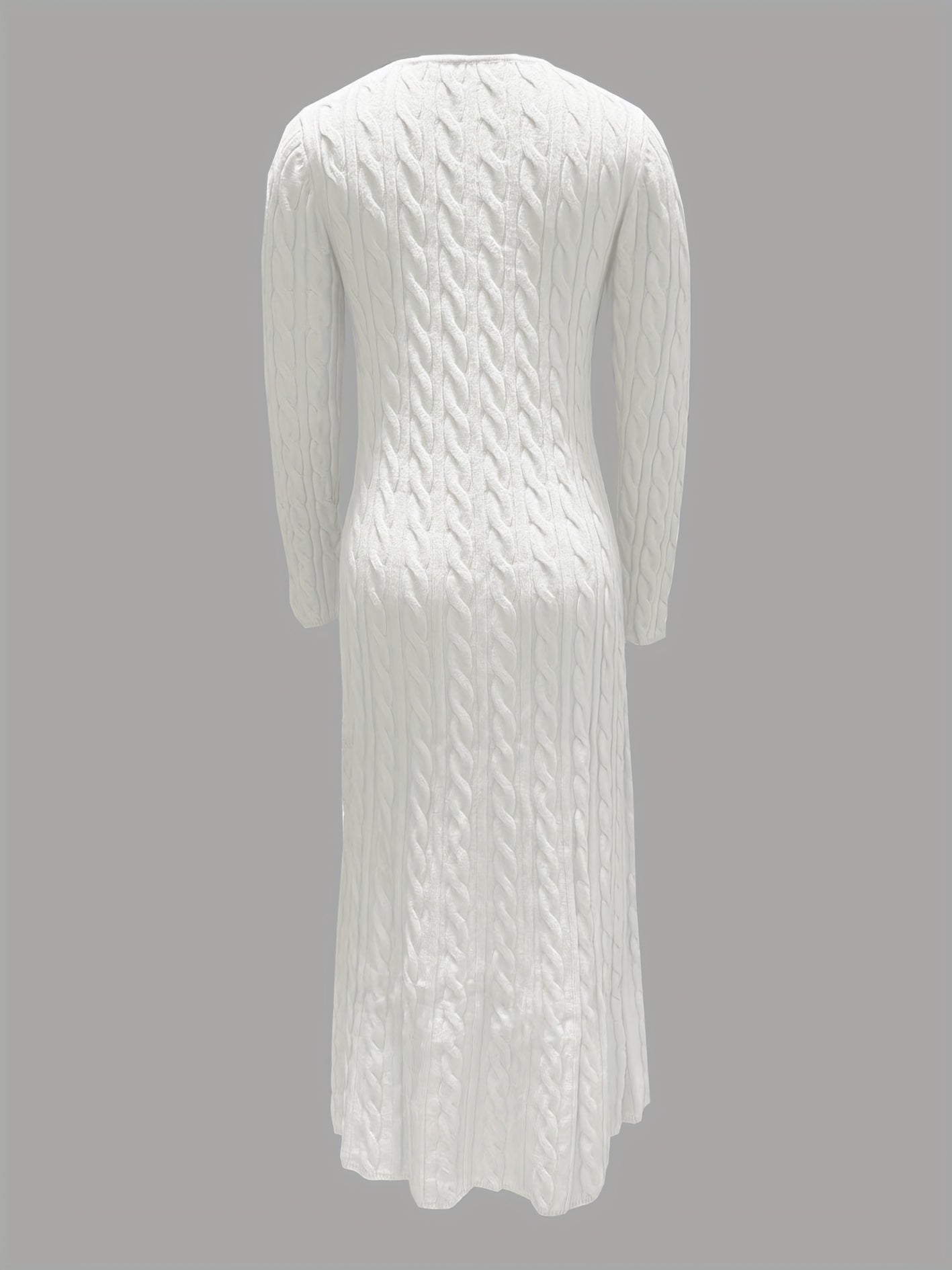 Elowen | Elegant Cable-Knit Maxi Dress