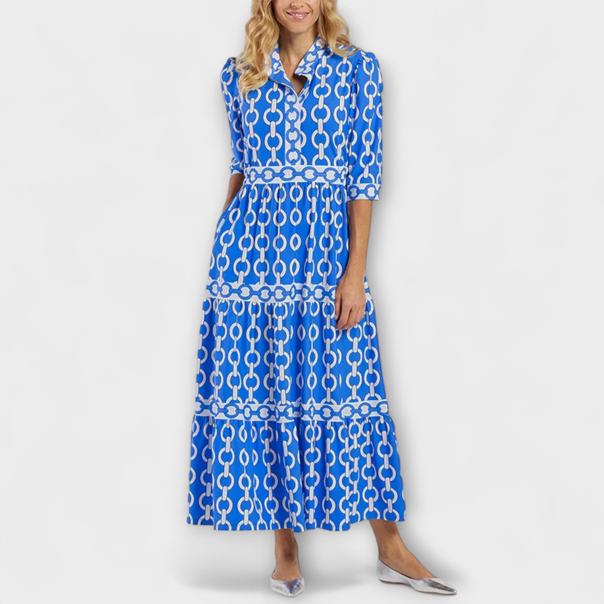 Zara - Midi Dress with Chain Pattern