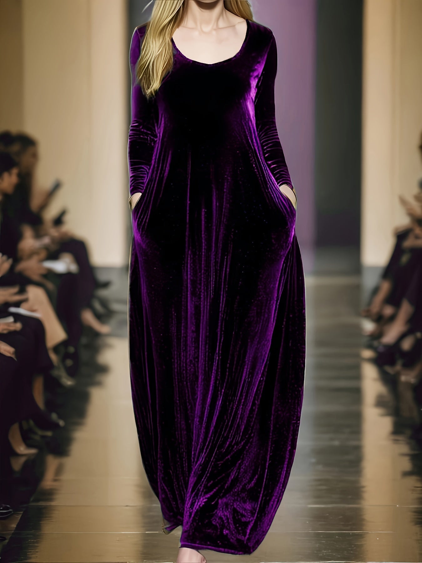 Elowen | Velvet Flow Maxi Dress