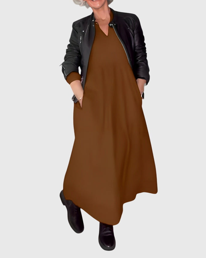 Amanda - V-neck Maxi Dress