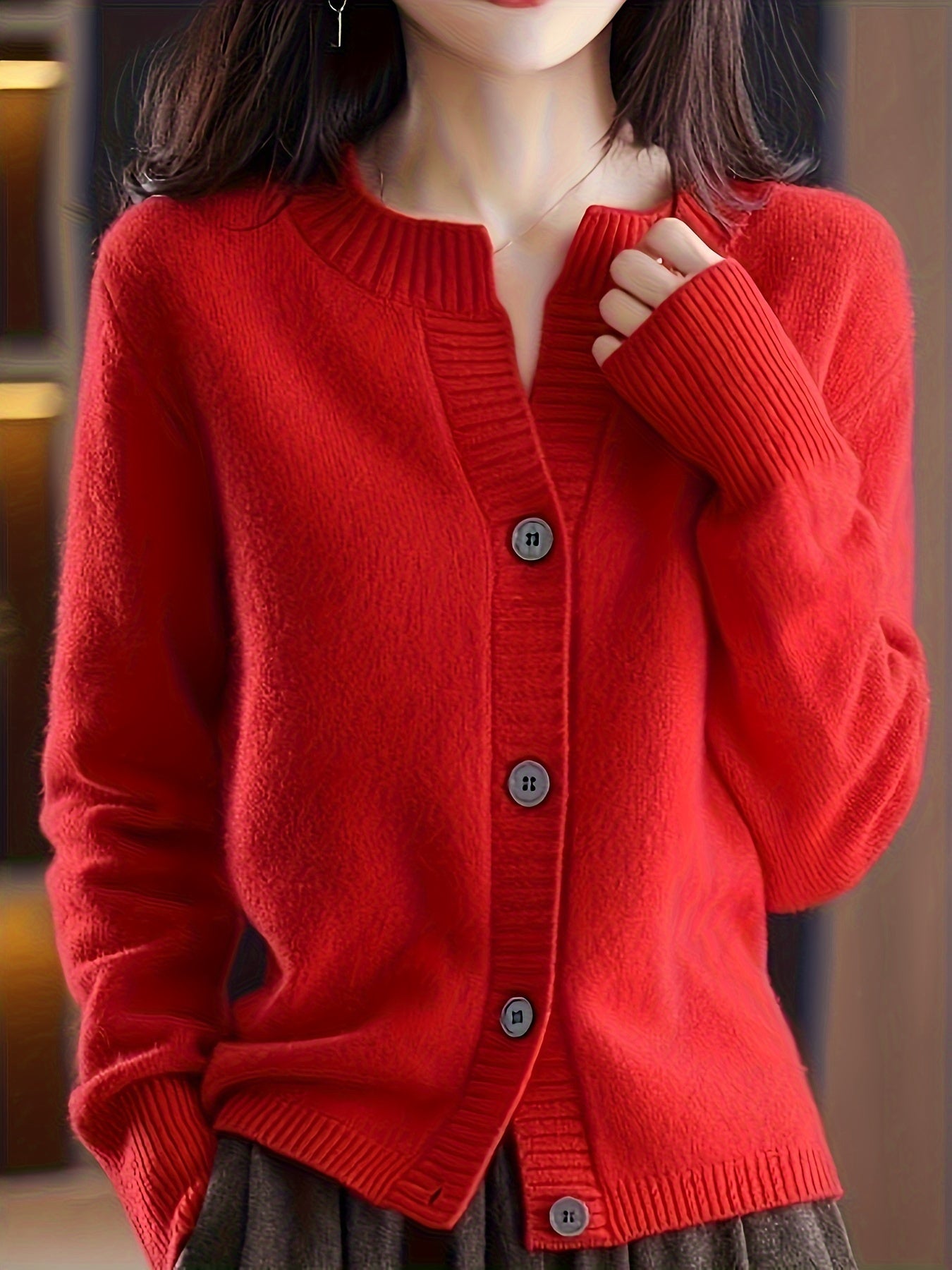 Elowen™ | Soft Knit Button Cardigan