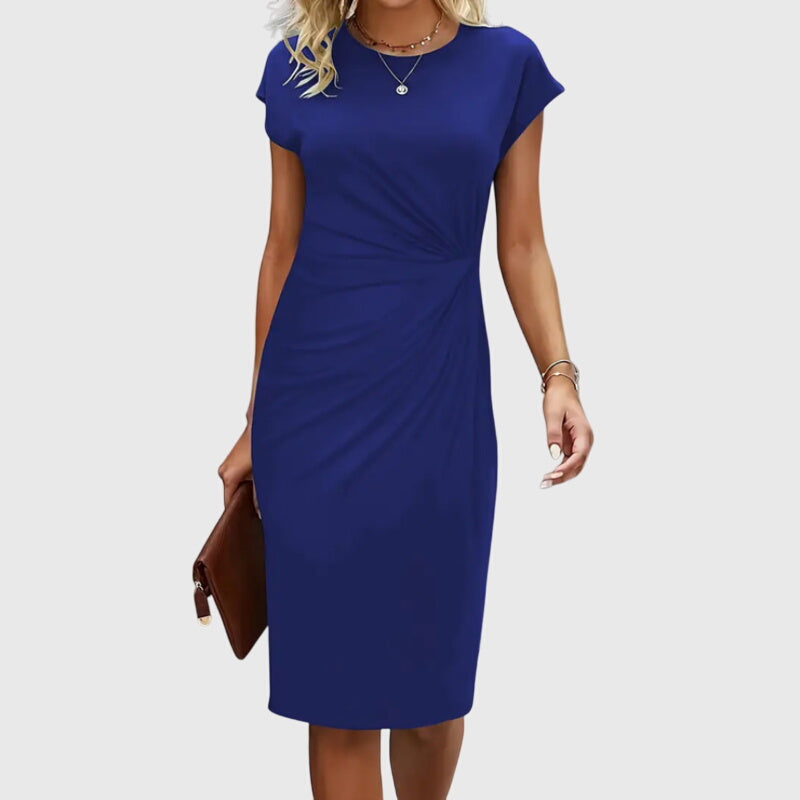 Anouk - Short sleeve formal midi dress for women