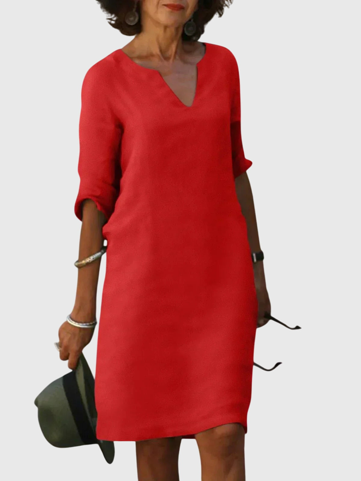 Chelsea - Casual V-Neck Dress