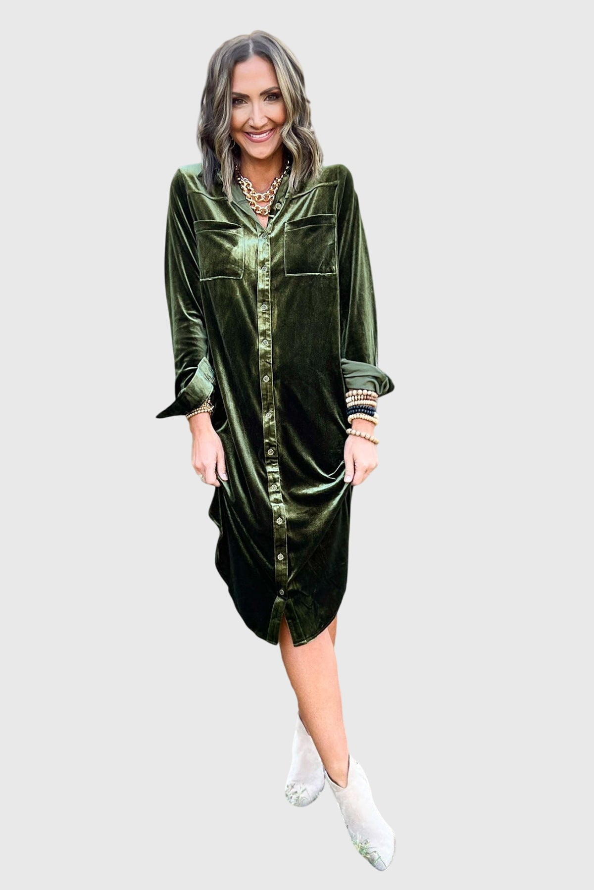 Camille - Casual Velvet Dress