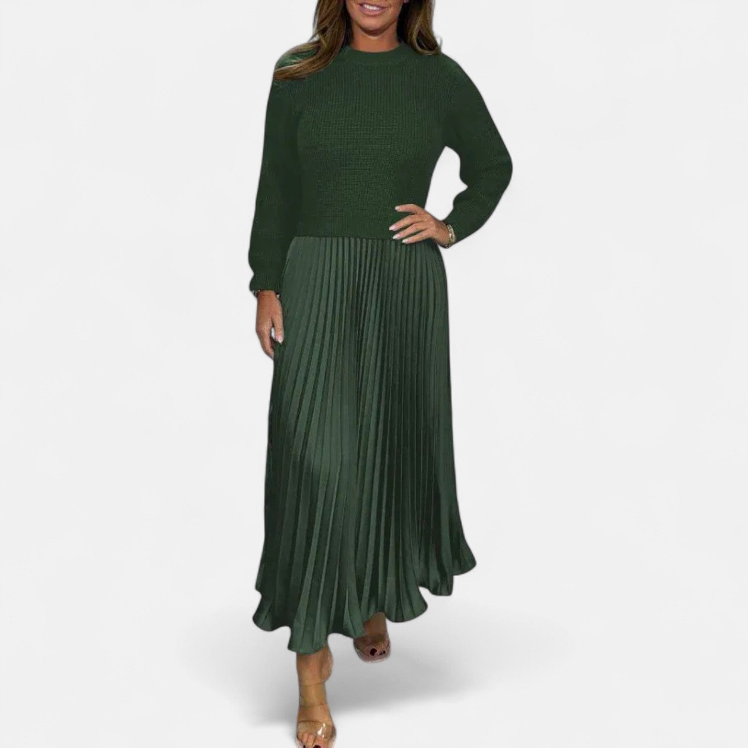 Aveline | Flowing Pleated Maxi Skirt