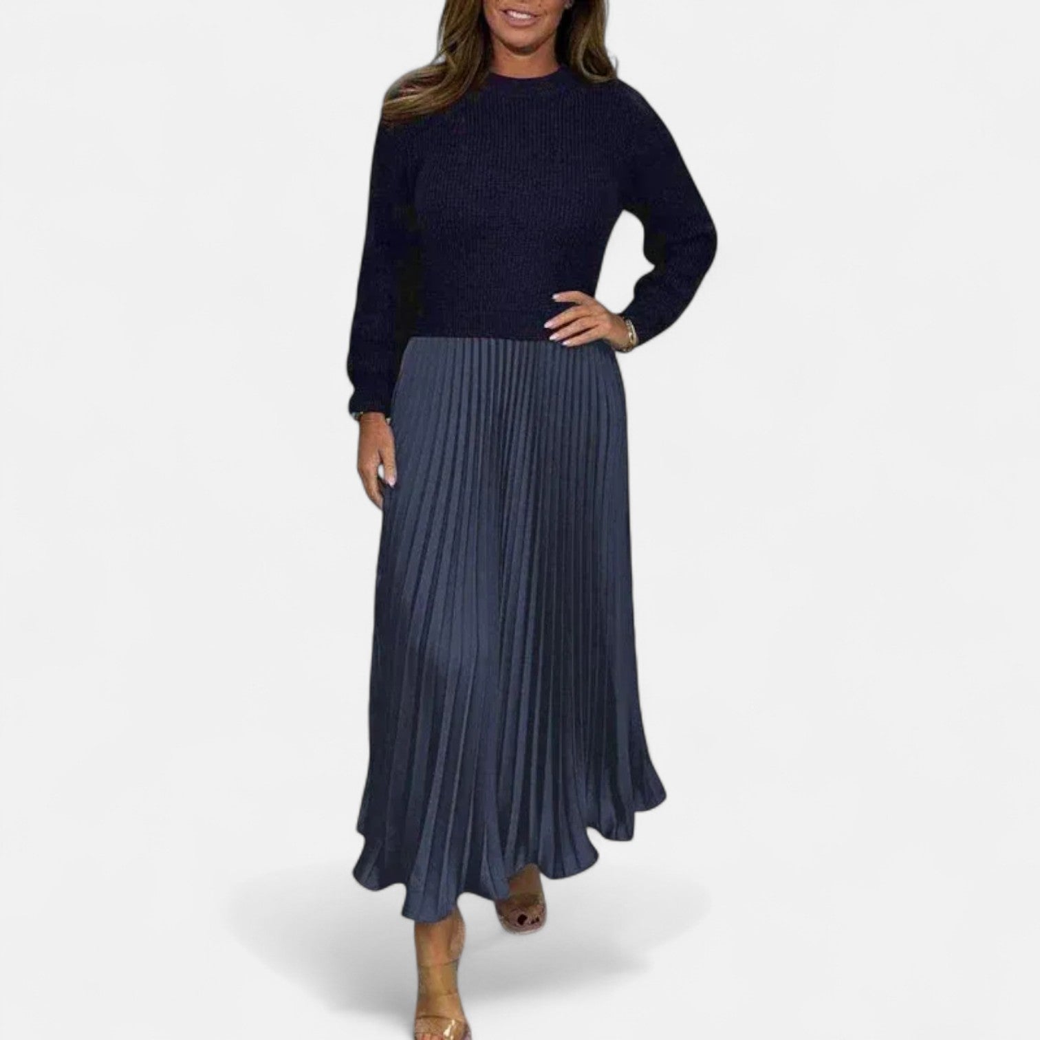 Aveline | Flowing Pleated Maxi Skirt