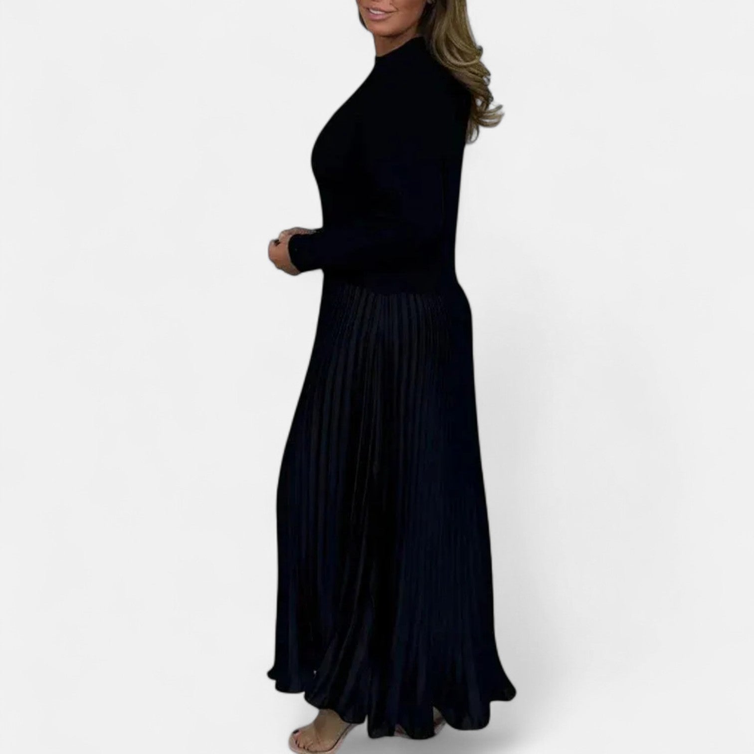 Aveline | Flowing Pleated Maxi Skirt