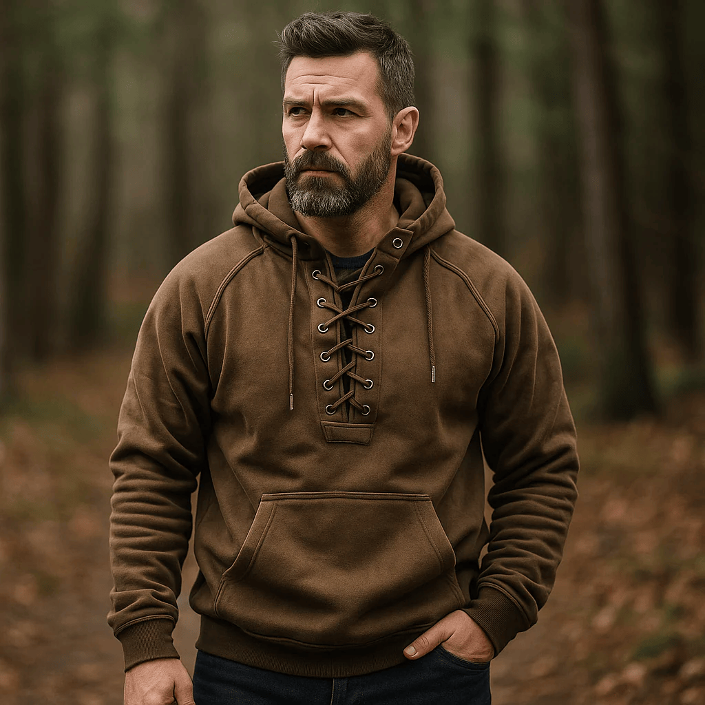 Ragnar | Viking Lace-Up Winter Hoodie