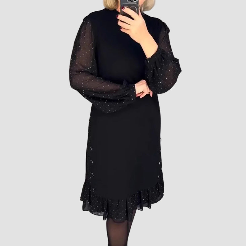 Marélle | Layered Polka Dot Midi Dress